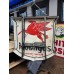 Original Porcelain Mobilgas Shield Sign w/Neon  52 IN W x 54 IN H 